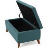 Home Decor, Tufted Ainsley Button Storage Ottoman Bench with Hinged Lid, Ottoman Bench with Storage for Living Room & Bedroom, Solid wood leg - 4 of 4
