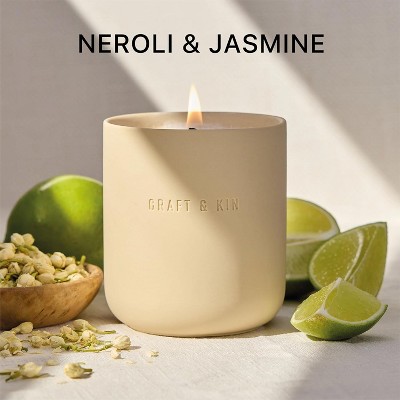 Craft & Kin 10 oz Beige Ceramic Jar Soy Scented Candle