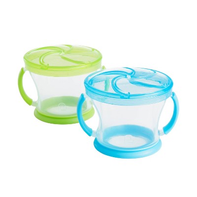 Munchkin Stainless Steel Snack Catcher with Lid, 9 Ounce Blue