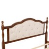 PAGED Queen Size Bed Frame Wooden Bed with Upholstered Headboard and Panel Footboard, Easy Assembly, Noise Free - 3 of 4