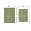 Fantasia Bath Rug Collection Cotton Shaggy Pattern Tufted Set of 2 Bath Rug Set - Home Weavers - 2 of 3