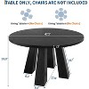 Round Dining Room Table for 4-6,47" Wood Kitchen Dinner Table with Sturdy Base(Table Only) - 4 of 4