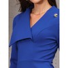 INSPIRE CHIC Women's Elegant Pencil Lapel V Neck Long Sleeve 2025 Trendy Work Knee Length Dresses - 4 of 4