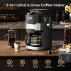 ZAFRO 10-Cup Digital Drip Coffee Maker with Built-In Grinder, 12-Hour Timer, Programmable, 1.5L Water Tank, Keep-Warm Function - 4 of 4