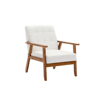 NicBex Velvet Fabric Accent Chair,Upholstered Living Room Chairs with Mid-Height Backrest,Mid-Century Arm Chair,Accent Chairs for Living Room