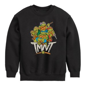 Boys' - Teenage Mutant Ninja Turtles - Tmnt Rebel Road Group Graphic Long Sleeve Fleece Sweatshirt - 1 of 4