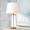 360 Lighting Coastal Table Lamp 26" High Glass Cylinder Gold Fillable White Drum Shade for Living Room Family Bedroom Bedside Nightstand - 2 of 4