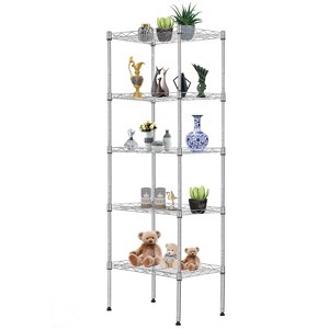 BestMassage 5-Tier Wire Shelf Unit Metal Shelving with Stable Base for Organizing Books Toys Clothes Kitchenware in Home Garage Office - 1 of 4