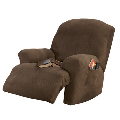 Stretch Pique Recliner Slipcover Taupe - Sure Fit