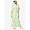 Dreams & Co. Plus Size Long Floral Print Cotton Gown - 3 of 4