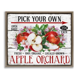 Stupell Industries Pick Your Own Apples Floating Frame Canvas Art - 1 of 4