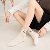 Anna-Kaci 5 Pairs Women's Ankle Socks with Smiley Face Design Soft Cotton Ribbed Cuffs for Casual Everyday Wear - 4 of 4