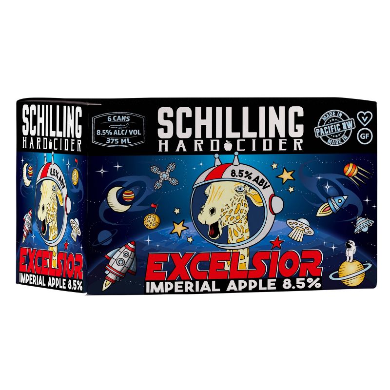 Schilling Excelsior Imperial Apple Hard Cider - 6pk/12 fl oz Cans, 1 of 3