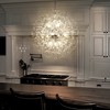 Rennnsan Quindal 19"W 9-Light Sputnik Dandelion Crystal Modern Glam Dimmable Chandelier in Silver - 4 of 4