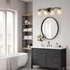 DORESshop 26 in. 4-Light Black Gold Bathroom Vanity Light Fixture, Clear Glass Shade Wall Sconce for Bathroom, Mirror, or Hallway - 4 of 4