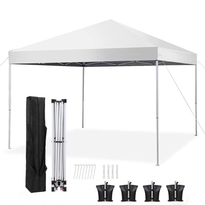 SKONYON Patio 10' x10' Pop Up Canopy Folding Tent Sun Shelter UV50+ with 4 Sandbags