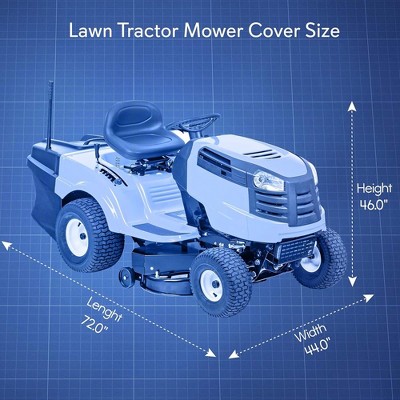 Universal Beige Waterproof Lawn Mower Cover with Elastic Hem