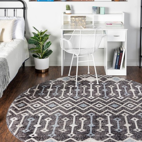 Unique Loom Eco Plaid Indoor Outdoor Washable Area Rug : Target