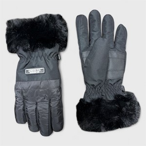 London Fog Women’s Winter Gloves – Waterproof, Windproof, Faux Fur Cuff, Thermal Insulated Snow Gloves for Cold Weather - 1 of 4