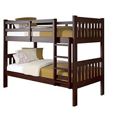 Donco Kids Austin Mission Twin Over Twin Cappuccino Bunkbed