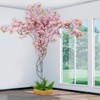 YIYIBYUS Artificial Cherry Blossom Tree Arch Pink Fake Flower Trees for Office Bedroom Party DIY Decor Wedding Indoor and Outdoor - 3 of 4
