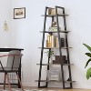 72" A-Frame Bookshelf w/ 5 Adjustable Shelves, Industrial Metal & Wood Ladder Bookcase for Living Room, Bedroom, Office - 3 of 4