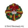 Unique Bargains Christmas Brooches Alloy Dripping Wax Green 0.79"x0.79" 1 Pc - 3 of 4