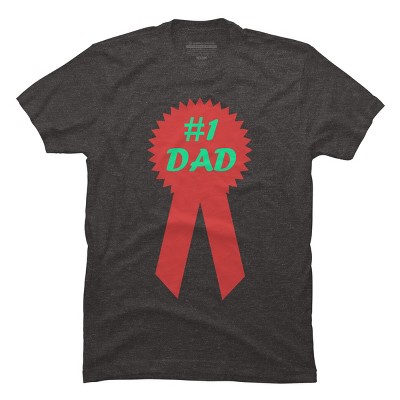 Men's Design By Humans #1 DAD Ribbon By T-Shirt