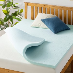 Mellow Ventilated Memory Foam Cooling Gel Infusion 1.5" Mattress Topper - 1 of 4