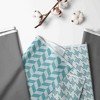 Bacati - Houndstooth/Herringbone Muslin 2 pack Security Blankets Blue - 2 of 4