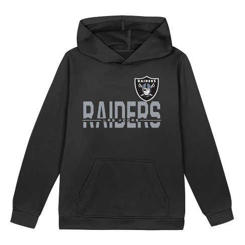 Nfl Las Vegas Raiders Boys Long Sleeve Performance Hooded Sweatshirt Target