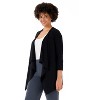 Rekucci Curvy Woman Travel in Style  Open Front Throw Over Jacket – Cozy, Versatile & Travel Friendly - 2 of 4