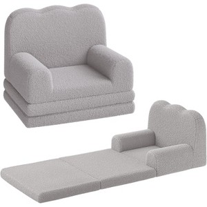 2-in-1 Comfy Toddler Couch Fold Out, Convertible Sofa to Lounger Foam Chair, Gift for Girls and Boys - 1 of 4
