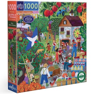 eeBoo Piece & Love: Fall Apple Picking - 1000 Piece Puzzle, Adult Jigsaw - 1 of 4