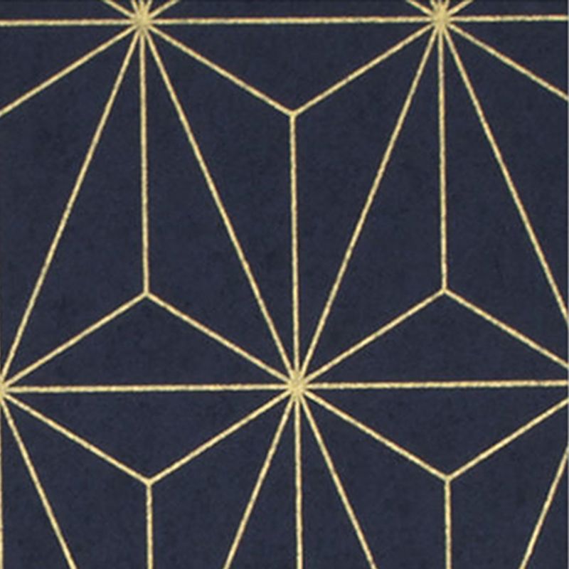 Prism Navy Blue and Gold Geometric Paste the Wall Wallpaper, 4 of 5