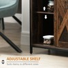 NicBex Industrial Sideboard Cabinet with Sliding Doors and 3 Drawers Wood Kitchen Buffet Cabinet with Adjustable Shelves for Living Room,Brown - 4 of 4