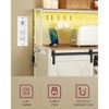 SONGMICS HOME Coffee Bar Cabinet with Smart LED Light, Sliding Barn Doors, S Hooks, Wine Storage - 4 of 4