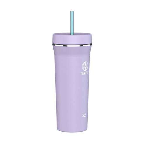 ThermoFlask 24 oz Insulated Stainless Steel Straw Tumbler, Peaceful 
