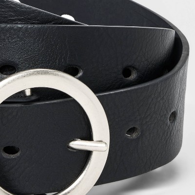 Women's Leather Belt - Ava & Viv' Black - image 3