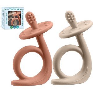 Baby Teething Toys, Silicone Baby Teether Baby Chew Toys Freezer Safe BPA Free, Soothe Babies Gums Teething - 1 of 4