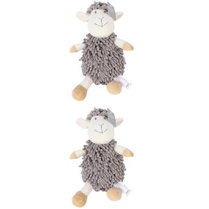 REGALWOVEN Cute Sheep Chenille Soft Absorbent Quick Drying Fuzzy Ball Hand Towel 9" x 13" 2 Pcs - 1 of 4