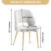 Modern Boucle Upholstered Dining Chair Set of 2 with Hollow Back and Gold Metal Legs for Dining Room Kitchen-Baofuwish - 4 of 4