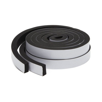 Stockroom Plus 2 Rolls Self Adhesive Weather Stripping Tape, 1 x 1/2 Inch (13 Ft, Black)