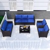 Outdoor Patio Furniture Set, PE Wicker Sectional Sofa Set with Cushions and Coffee Table, All-Weather Patio Conversation Set - 2 of 4