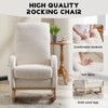 NicBex Accent Rocking Chair,Teddy Nursery Glider Rocker with Side Pocket,Comfy Armchair with Extendable Footrest for Living Room,Bedroom,Nursery - 4 of 4