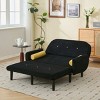 Modern Corduroy Loveseat with 2 Pillows, Recliner Lounge Chair, Compact Sleeper Sofa Bed for Small Apartment or Living Room – The Pop Home - 2 of 4