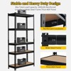 Heavy Duty Garage Shelving 2000lbs, Adjustable 5 Tier Metal Storage Shelves, Black Industrial Shelving Unit for Warehouse, Pantry, Kitchen - 4 of 4