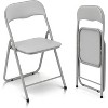 Foldable Dining Chair with Cushion, Steel Frame - Indoor/Outdoor Use for Home & Office, Non-Slip Feet - 2 of 4