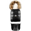 Cover Baby 0-3 Years Organic Premium Beige Wool Adjustable Footmuff in Satin Black - 4 of 4
