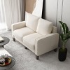 Streamdale Modern Living Room Furniture Loveseat in Beige Fabric - 3 of 4